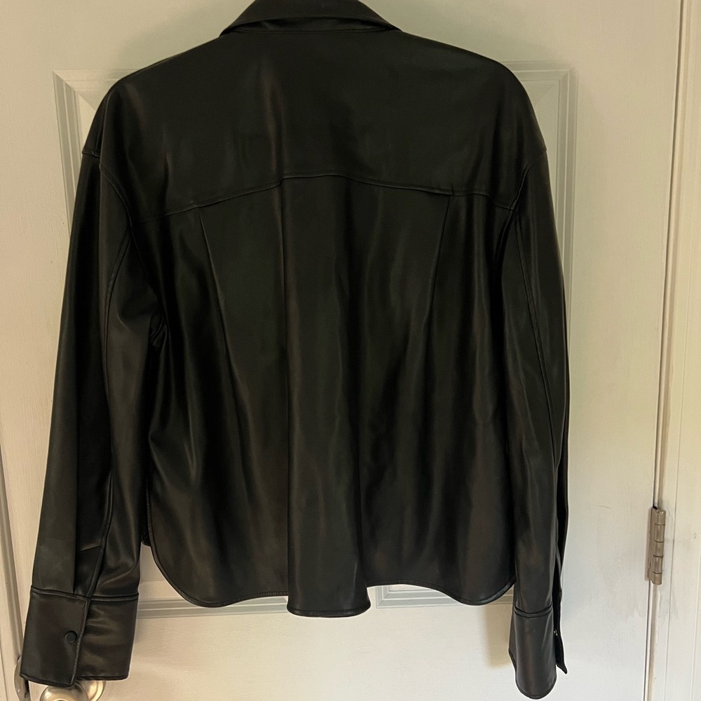 Zara Leather Button Up Jacket - image 2